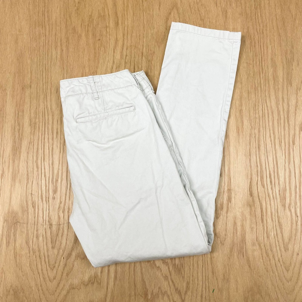 Mens BUCK MASON Officer Pant Slub Twill Cream Khaki 32 x 31 Slim